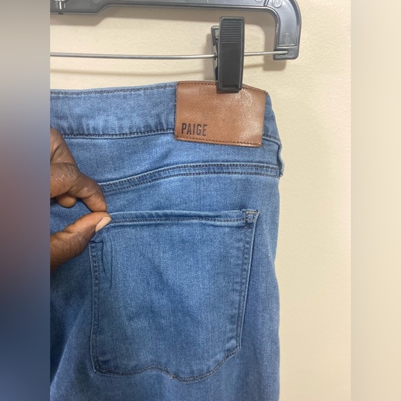 Paige Men’s Federal Tapered Jeans in Burnett Size 36 Light Wash Slim Straight - Picture 7 of 16